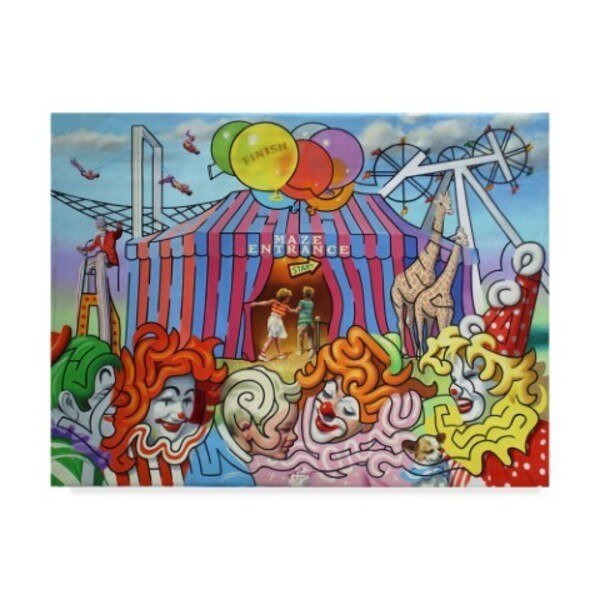 D. Rusty Rust 'Circus Maze' Canvas Art, 18x24, Trademark Fine Art, Mfr#: ALI25893-C1824GG